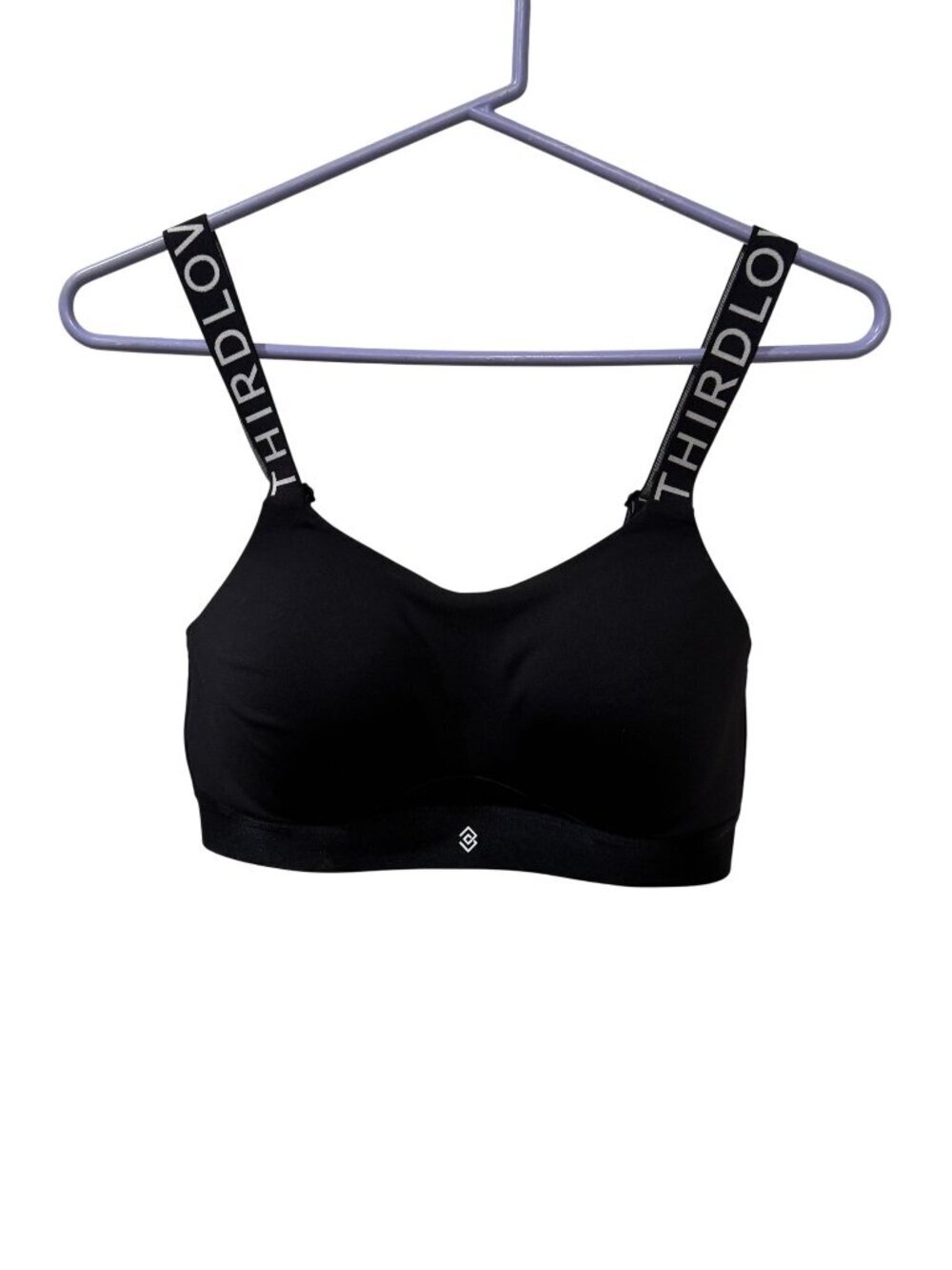 ThirdLove Womens Black Wireless Comfort Bra 32E Adjustable Logo Straps NWT